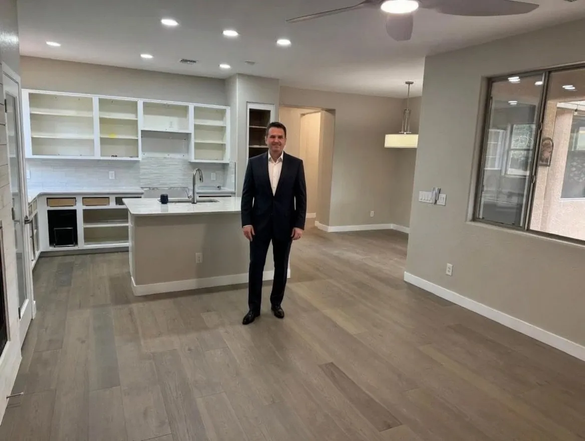 RDC Renovation owner on site during an LVP flooring and kitchen remodel in Phoenix AZ