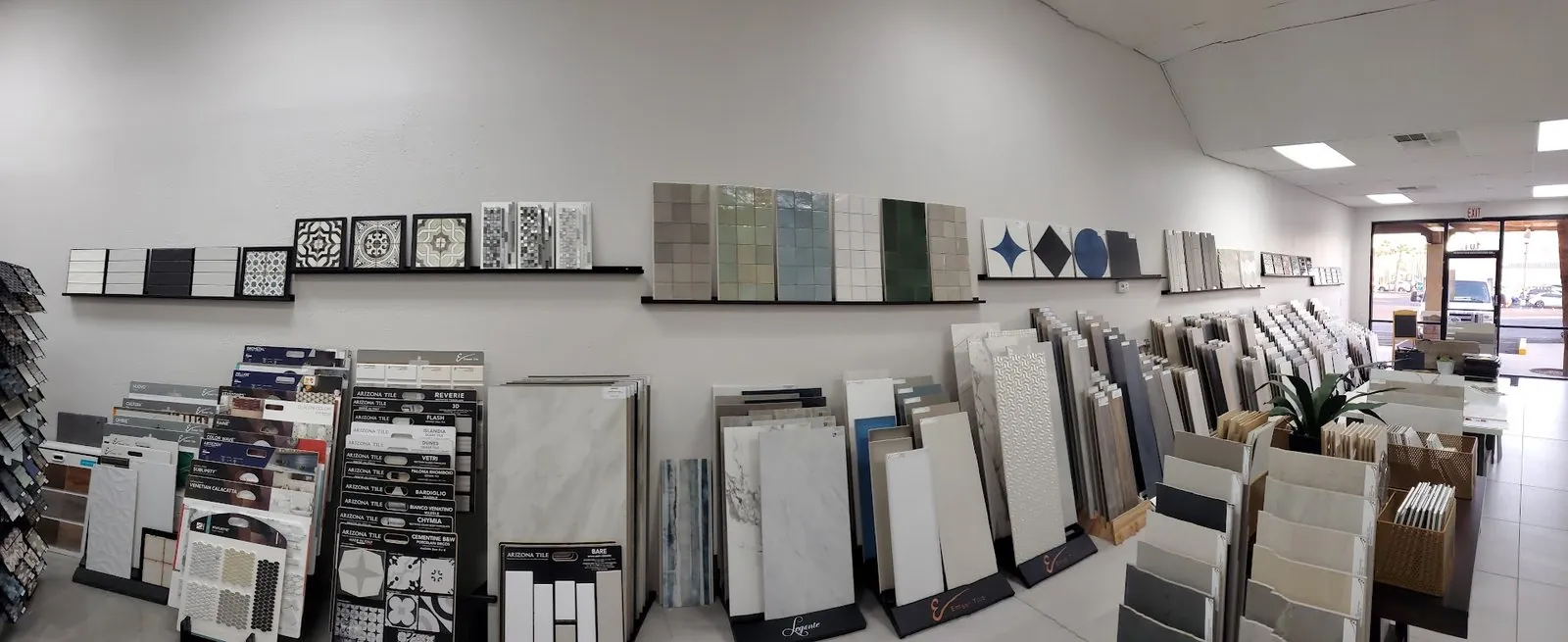 RDC Renovation showroom tile sample racks and wall displays Bell Road Phoenix AZ
